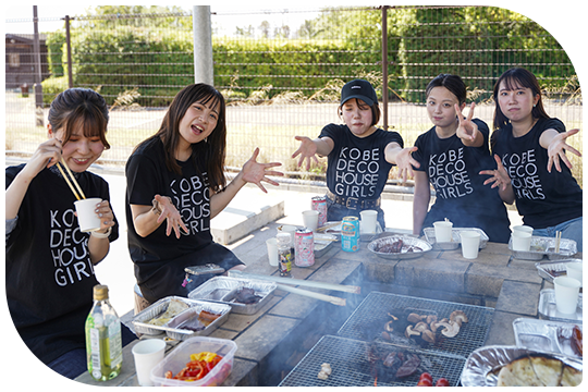 KOBE DECO GIRLS 集合！BBQ大会開催