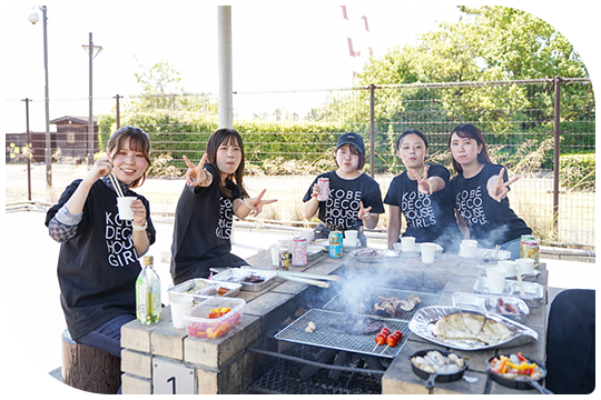 KOBE DECO GIRLS 集合！BBQ大会開催