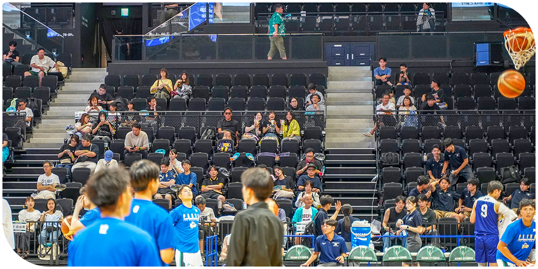 GLIONE ARENA KOBEでバスケットボール観戦
