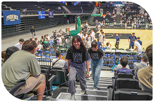 GLIONE ARENA KOBEでバスケットボール観戦