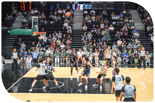GLIONE ARENA KOBEでバスケットボール観戦
