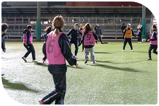 女性のためのサッカー教室に参加しました