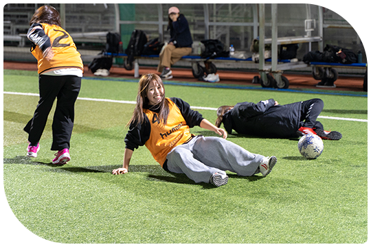 女性のためのサッカー教室に参加しました