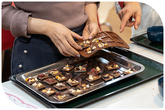 バレンタインスイーツの料理教室開催
