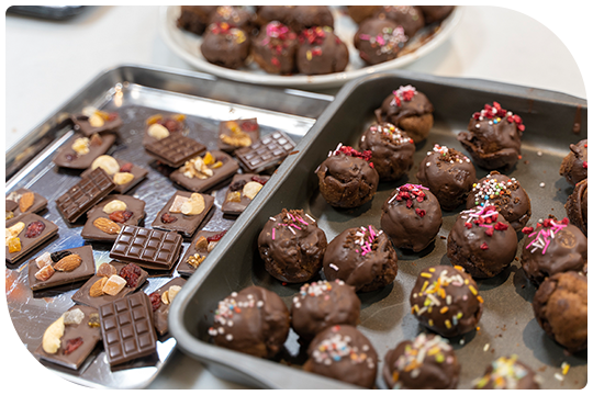 バレンタインスイーツの料理教室開催