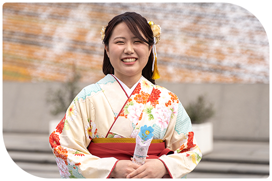 学位記授与式前に撮影させていただきました