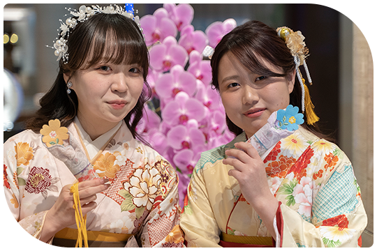 学位記授与式前に撮影させていただきました